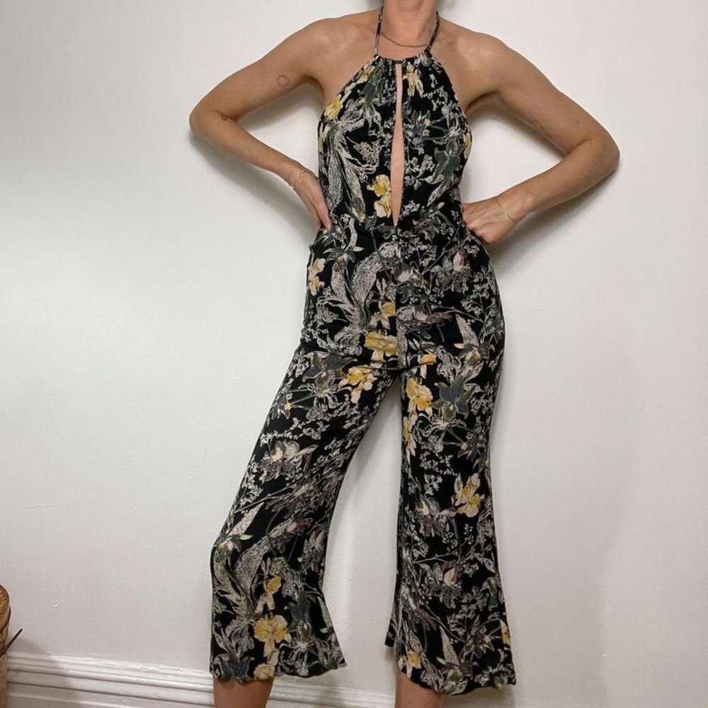 Free people backless jumpsuit